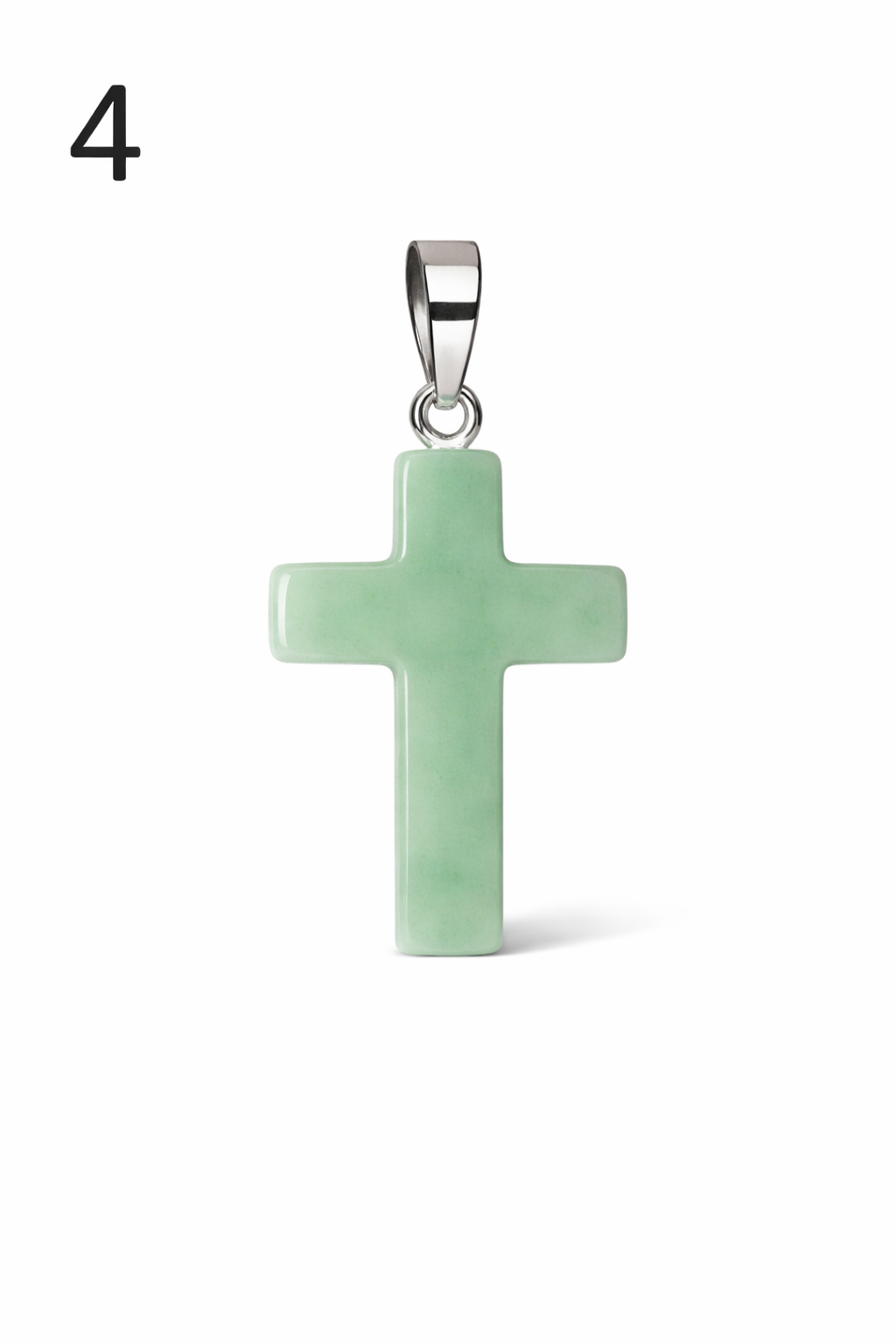 Natural Stone Cross Pendant Collection