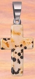 Natural Stone Cross Pendant Collection