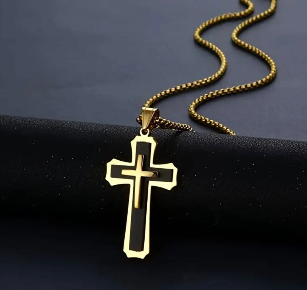 Custom Made Double Cross Necklace