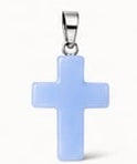 Natural Stone Cross Pendant Collection