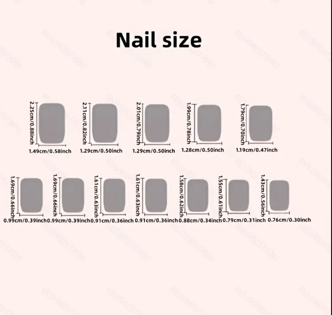 24 pcs Beautiful Butterfly Fake Press On Nails
