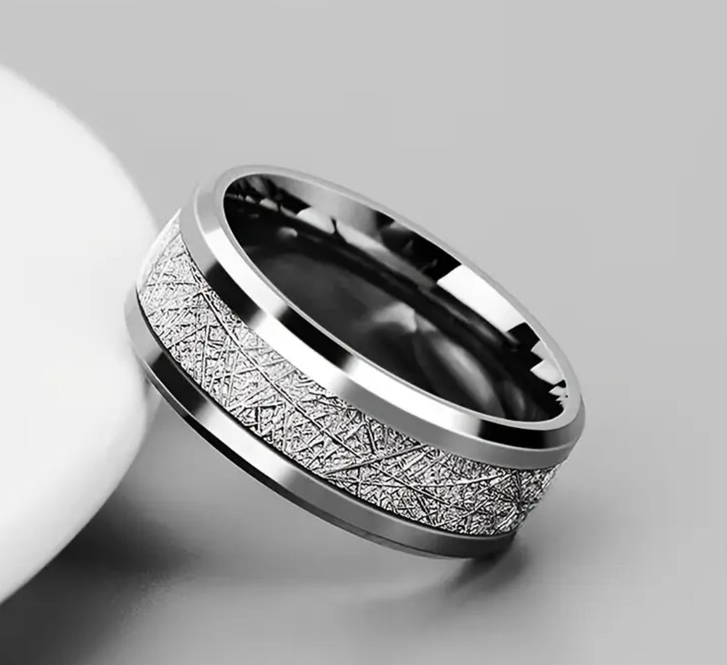 Luxurious Classic Stainless steel Cubic Zirconia Rings for Men or Women