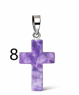 Natural Stone Cross Pendant Collection