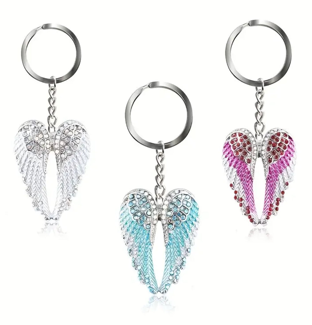 Unique 1 pc Cute Colorful Angel Wings Keychain