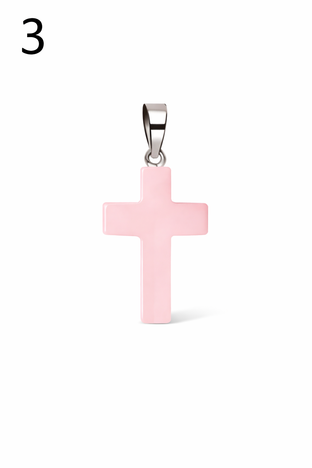 Natural Stone Cross Pendant Collection