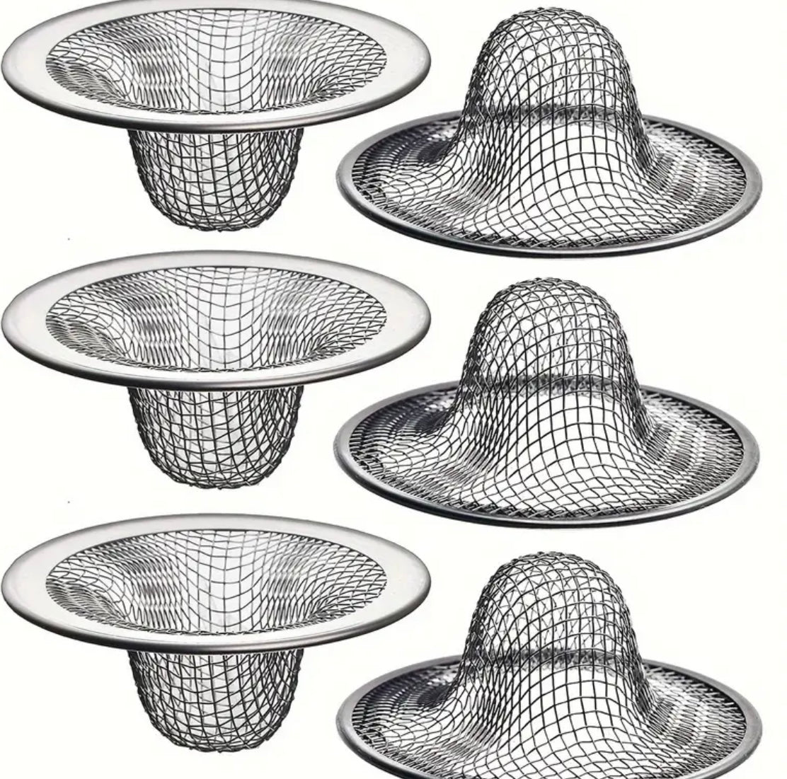 6 Pcs Premium Stainless Steel Sink Strainer Set