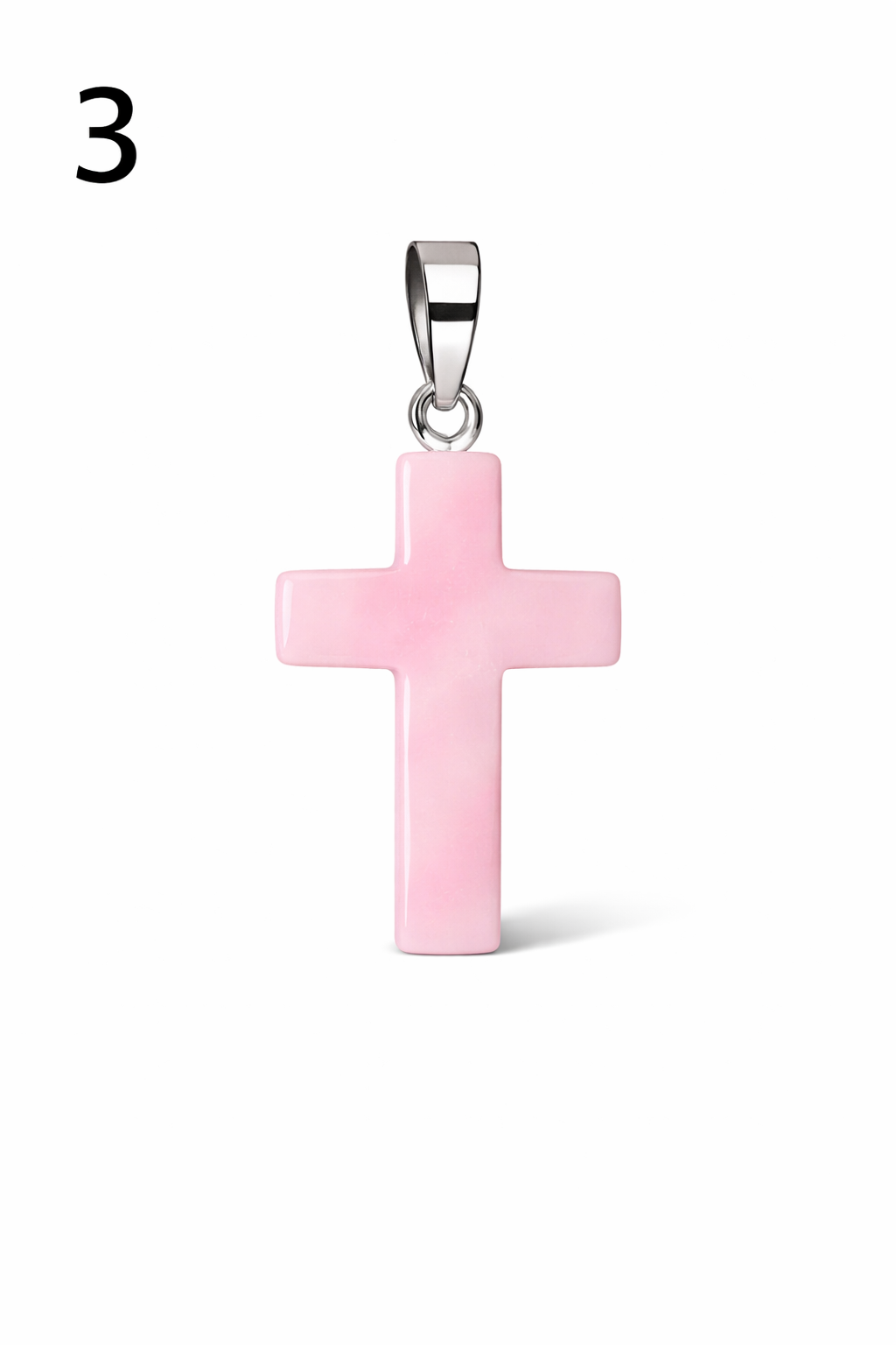Natural Stone Cross Pendant Collection
