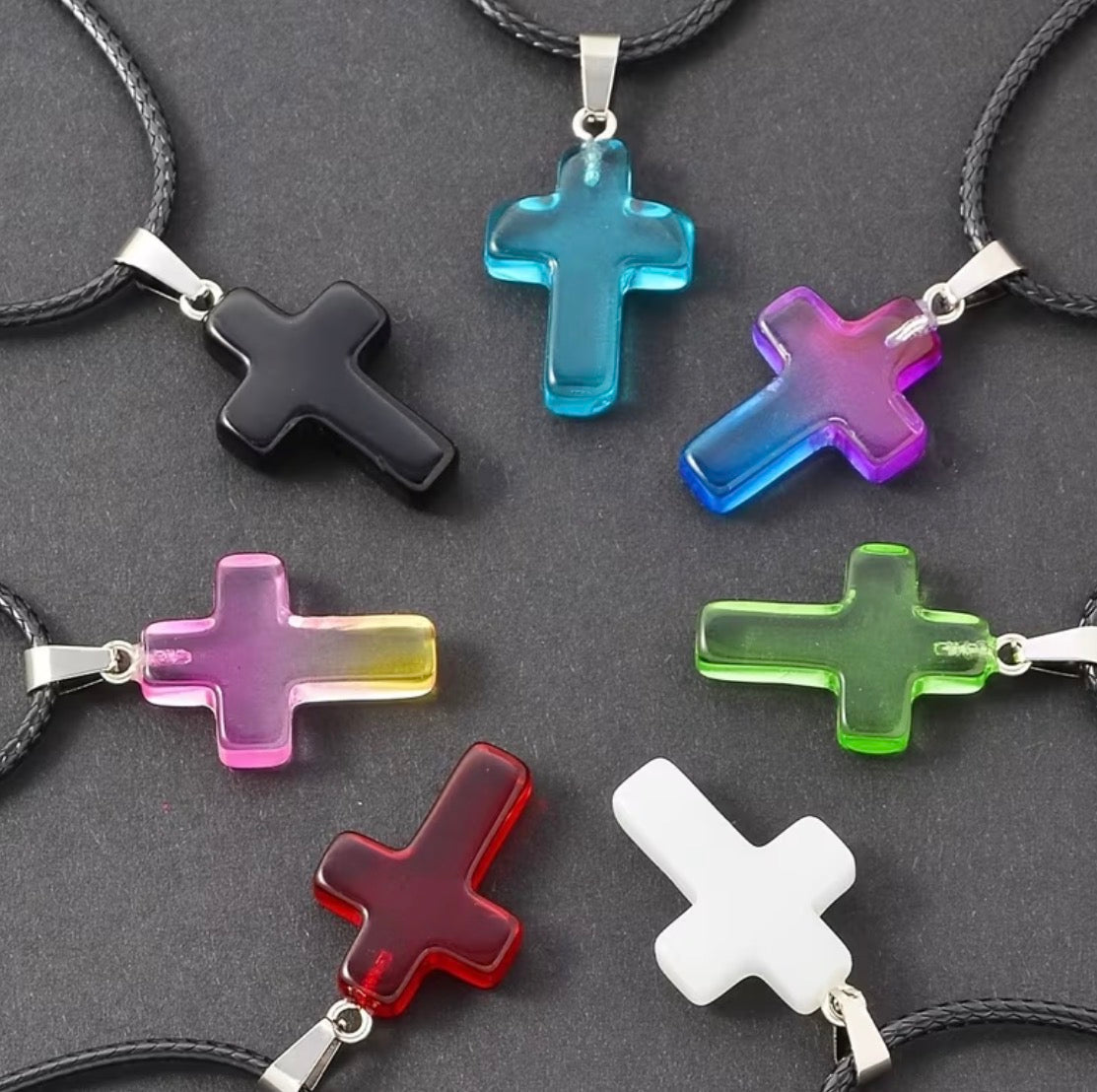 Glass Cross Pendant Collection
