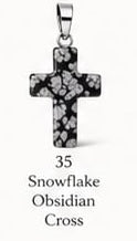 Natural Stone Cross Pendant Collection