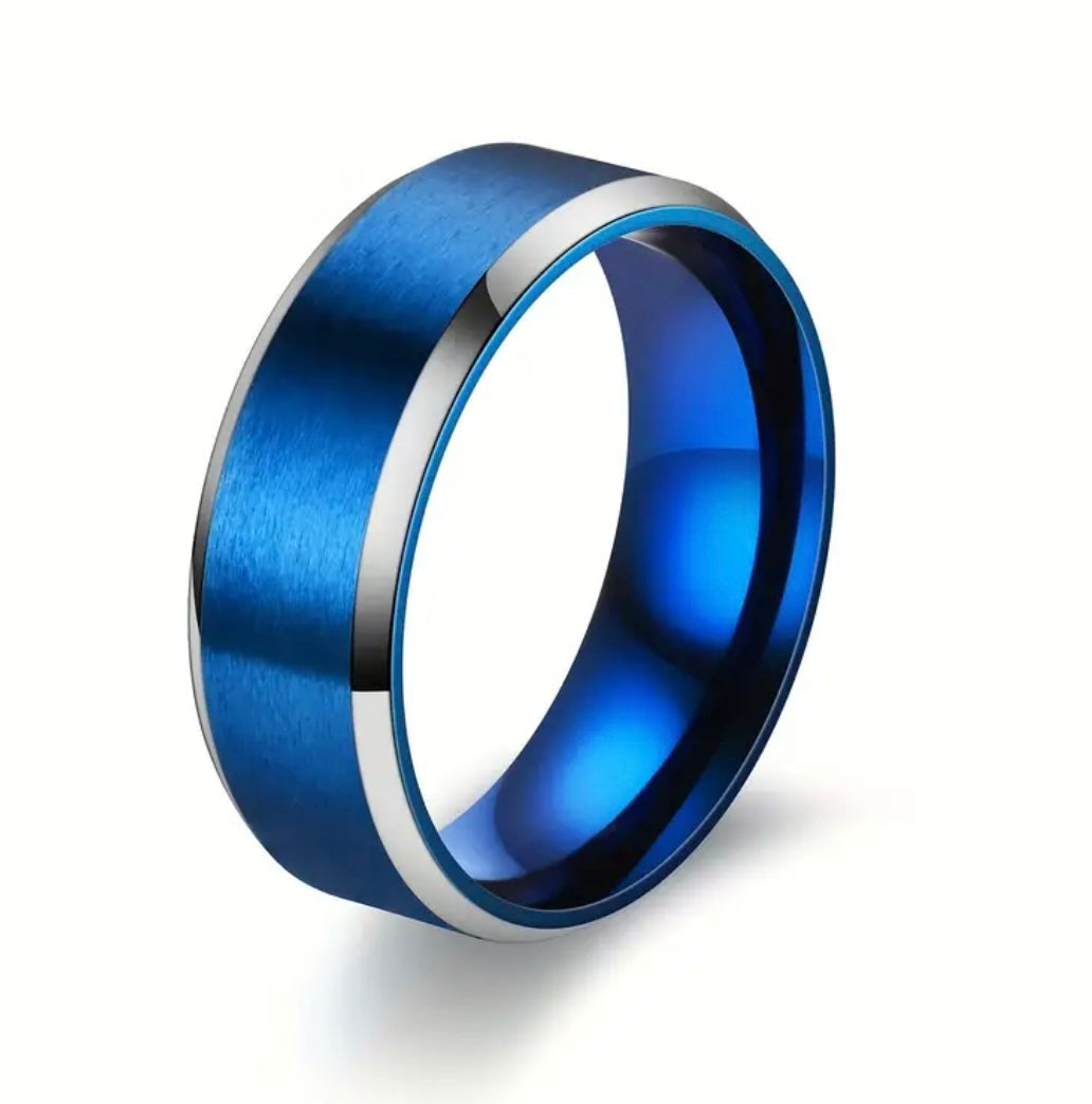 1 pc Stainless Steel Vintage Titanium Ring