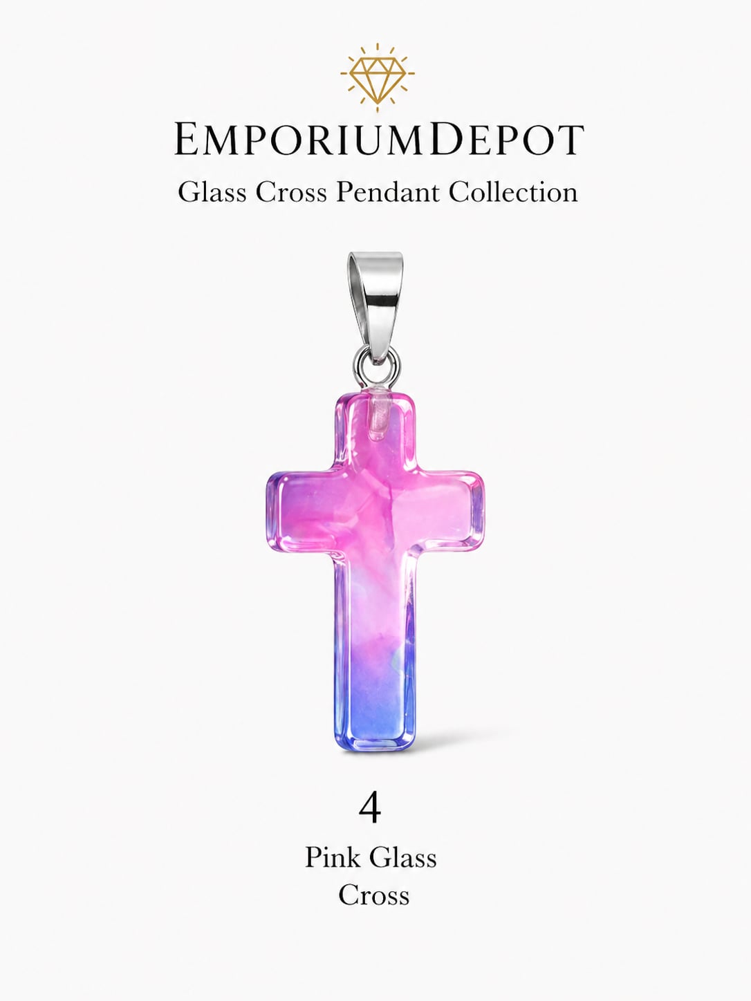 Glass Cross Pendant Collection