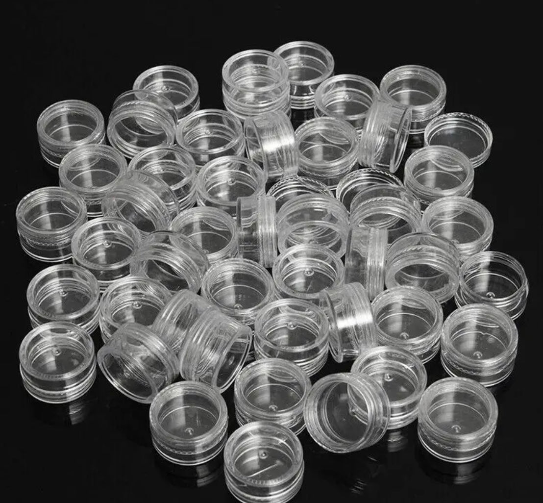 10 pack Small Clear Containers Multi-use Screw Top Container