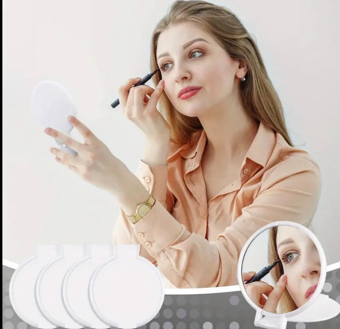 Best Gift for Women Portable Makeup Mirror Small Folding Mini HandHeld Mirror