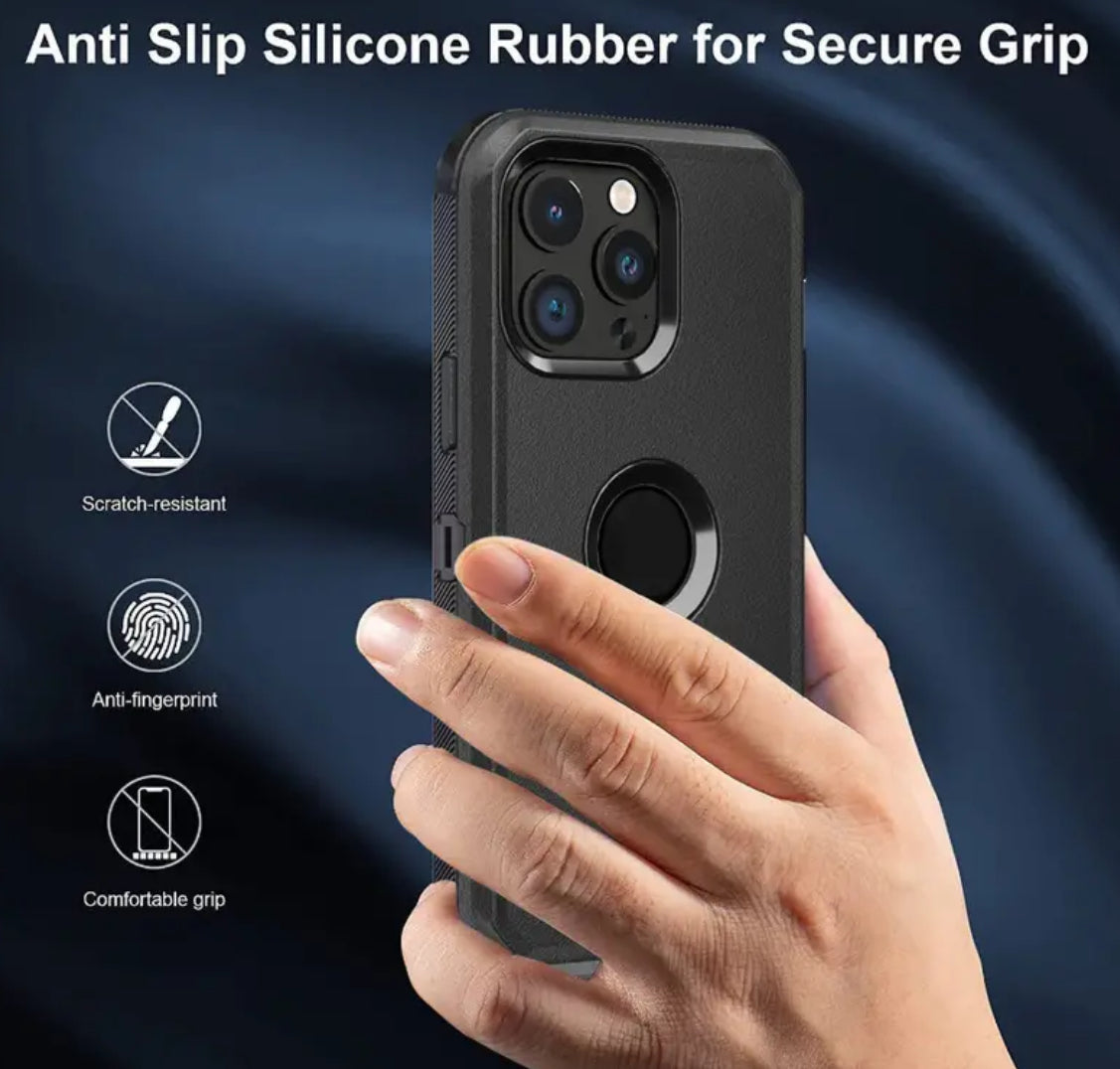 Heavy Duty Shockproof Armor Rugged Phone Case iPhone 16 Pro