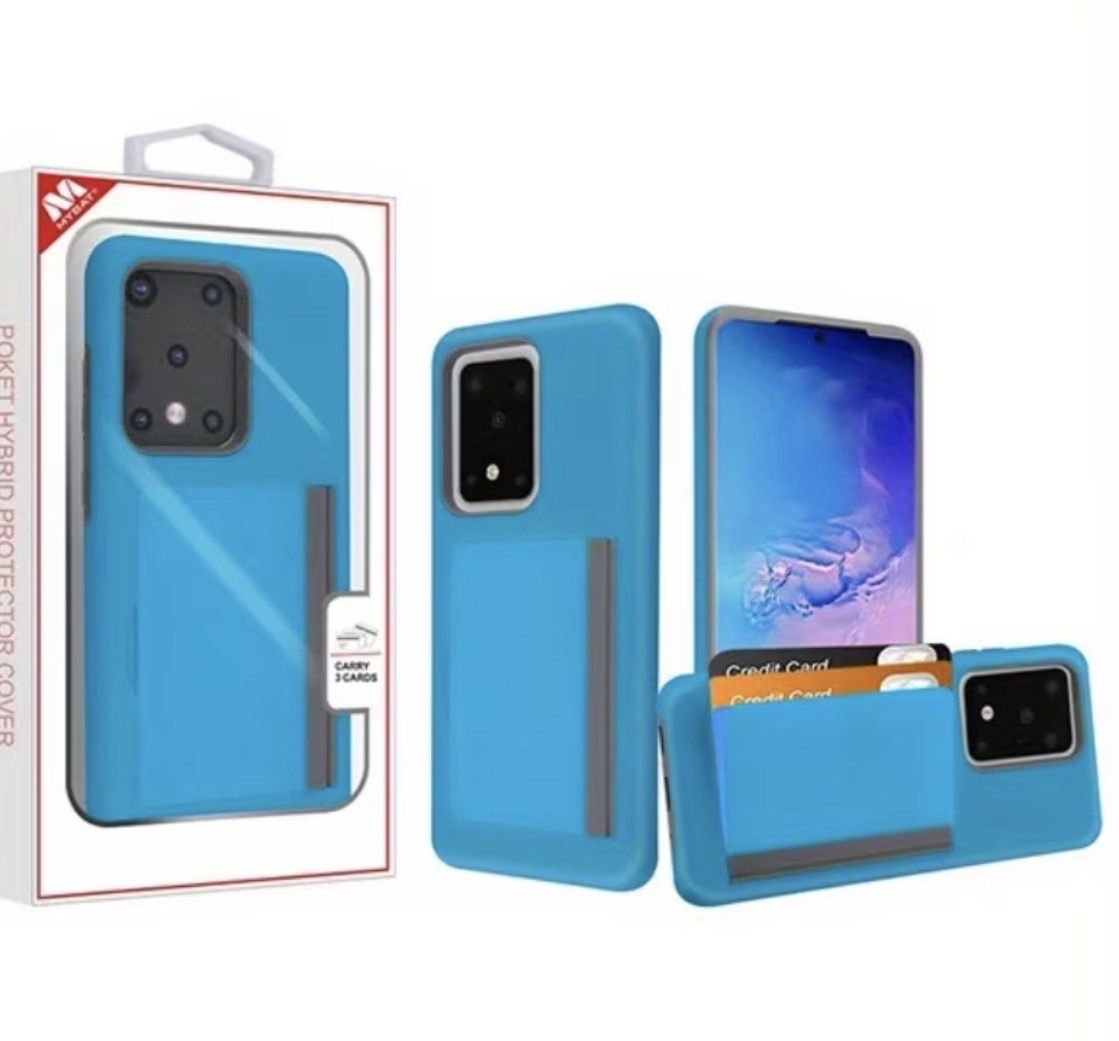S20 Ultra 5G Premium Dual Layer Protection Phone case With Open Midsection for up to 3 cards
