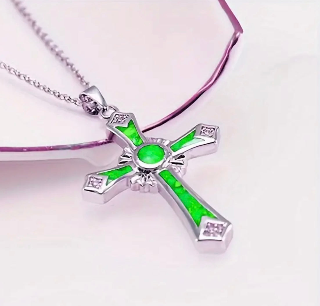 Classic Opal Drop Light weight cross Fashion Jewelry