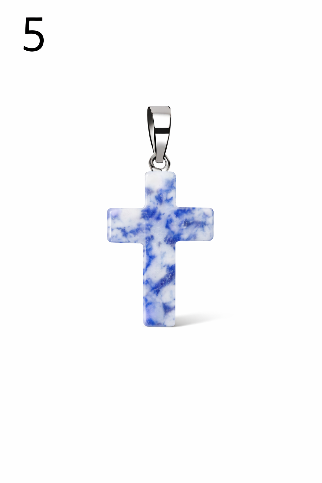 Natural Stone Cross Pendant Collection