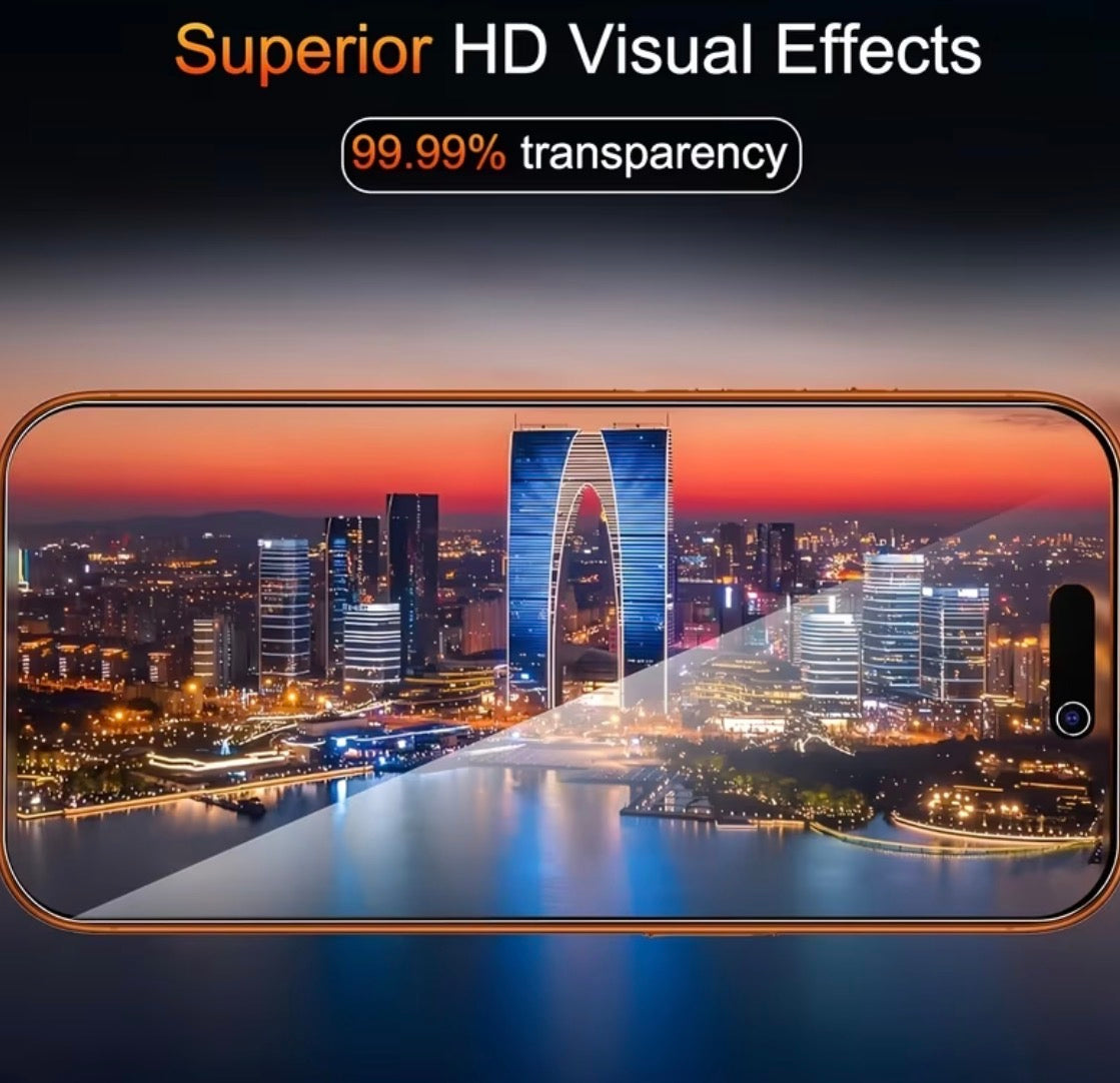 Get a set of five tempered glass screen protectors with full coverage privacy for your iPhone 17 Pro