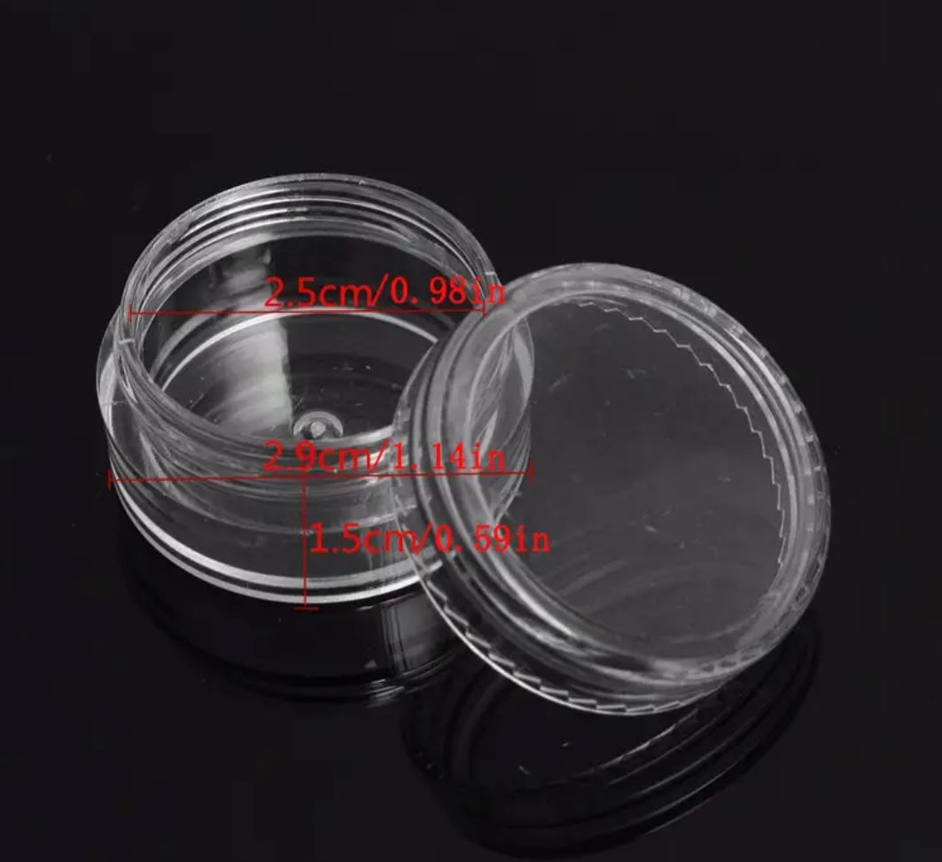 10 pack Small Clear Containers Multi-use Screw Top Container