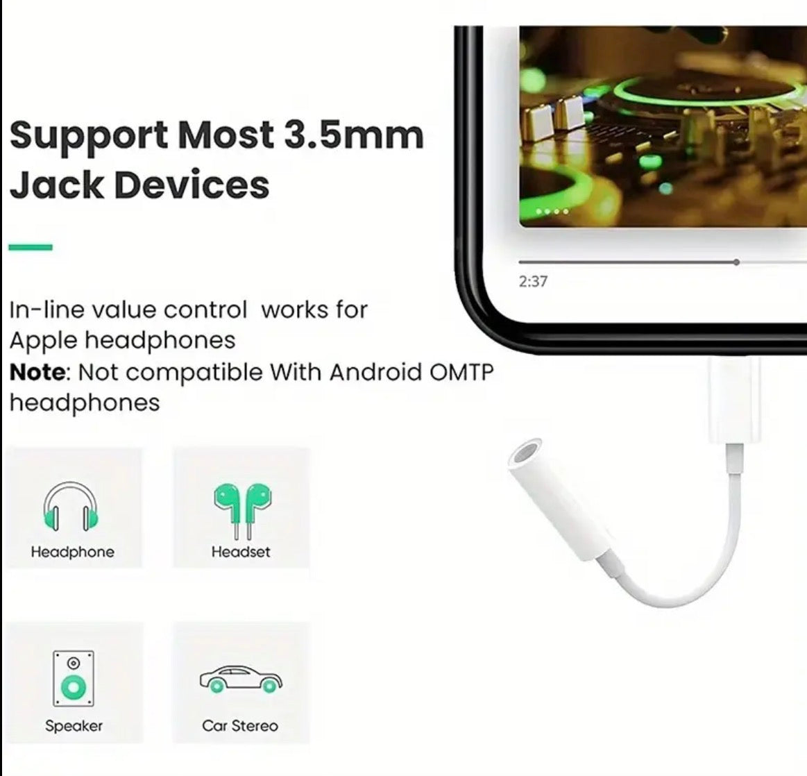 USB-C to 3.5mm Audio Adapter