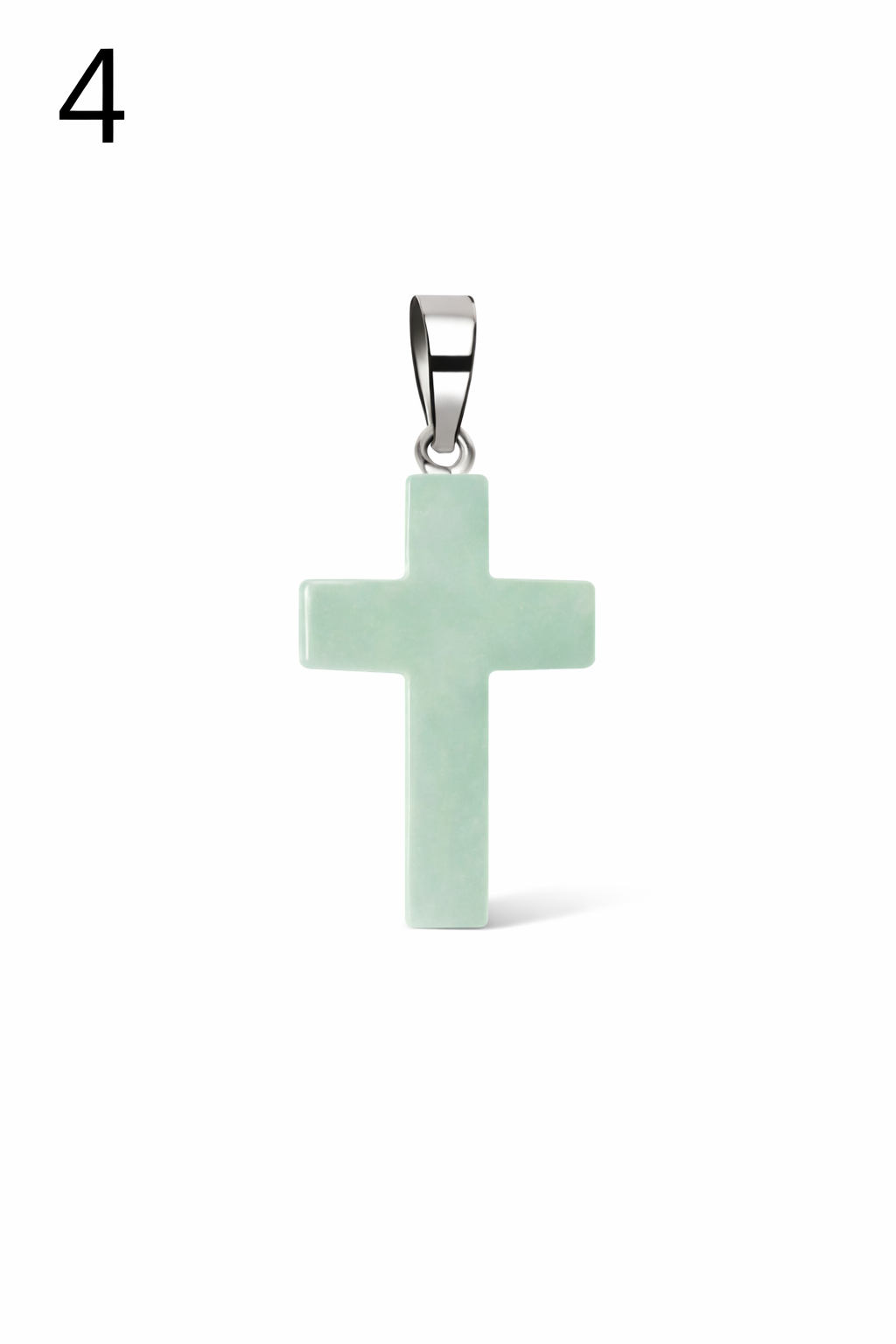 Natural Stone Cross Pendant Collection