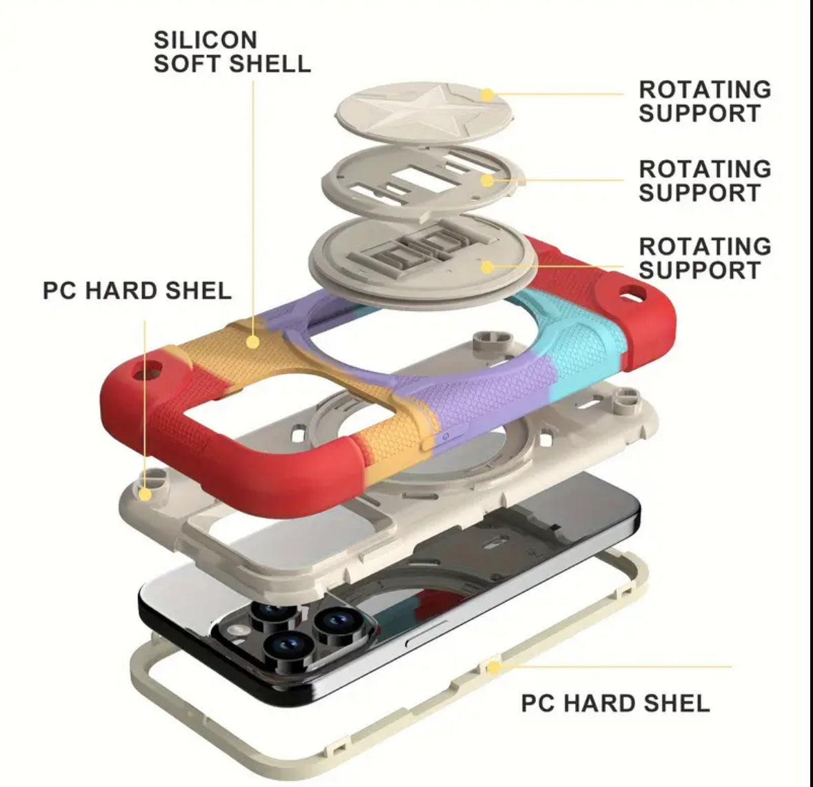 Stylish & Sporty Rotating Bracket iPhone case