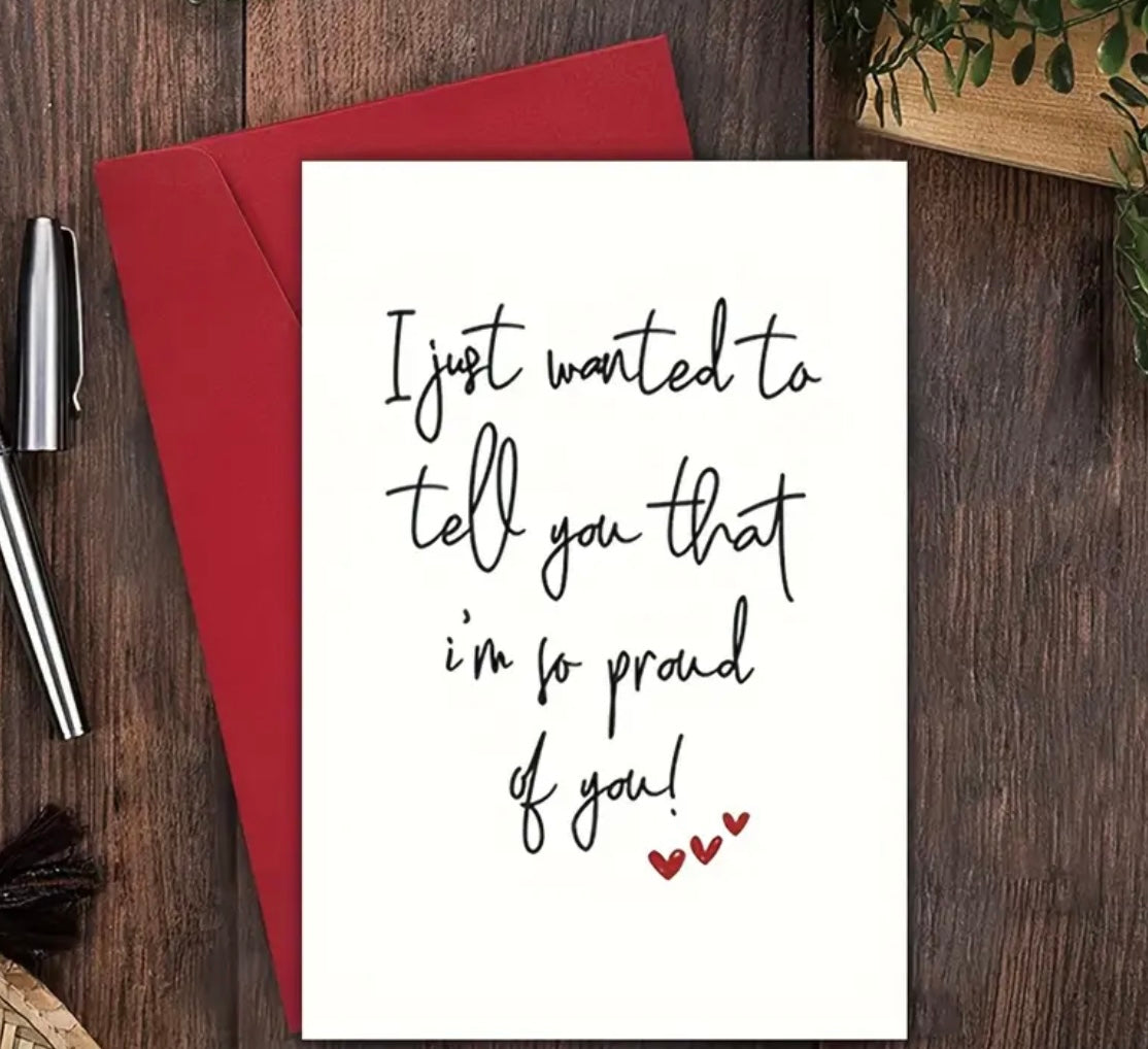 Greeting card Showing How Proud You Are Gift Card