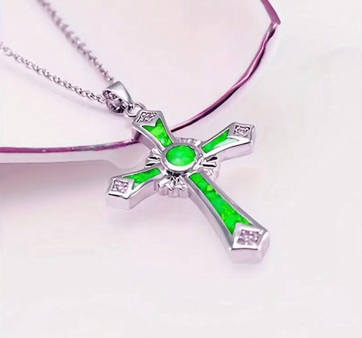 Classic Opal Drop Light weight cross Fashion Jewelry