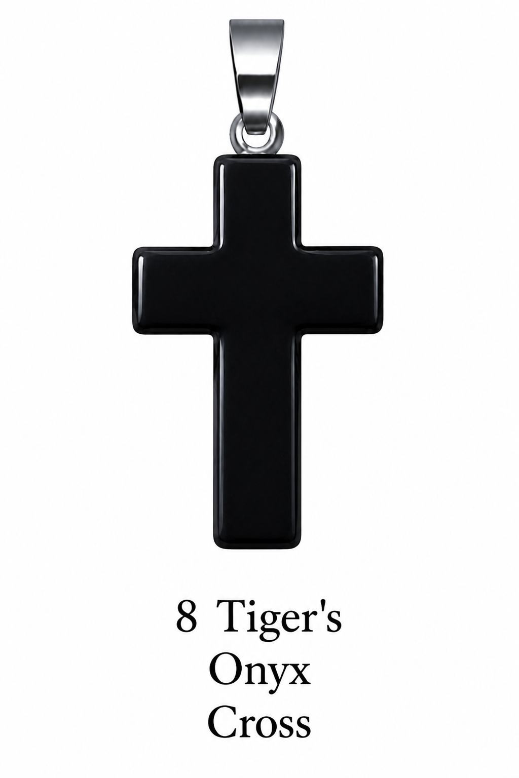 Natural Stone Cross Gemstone Pendant Necklace