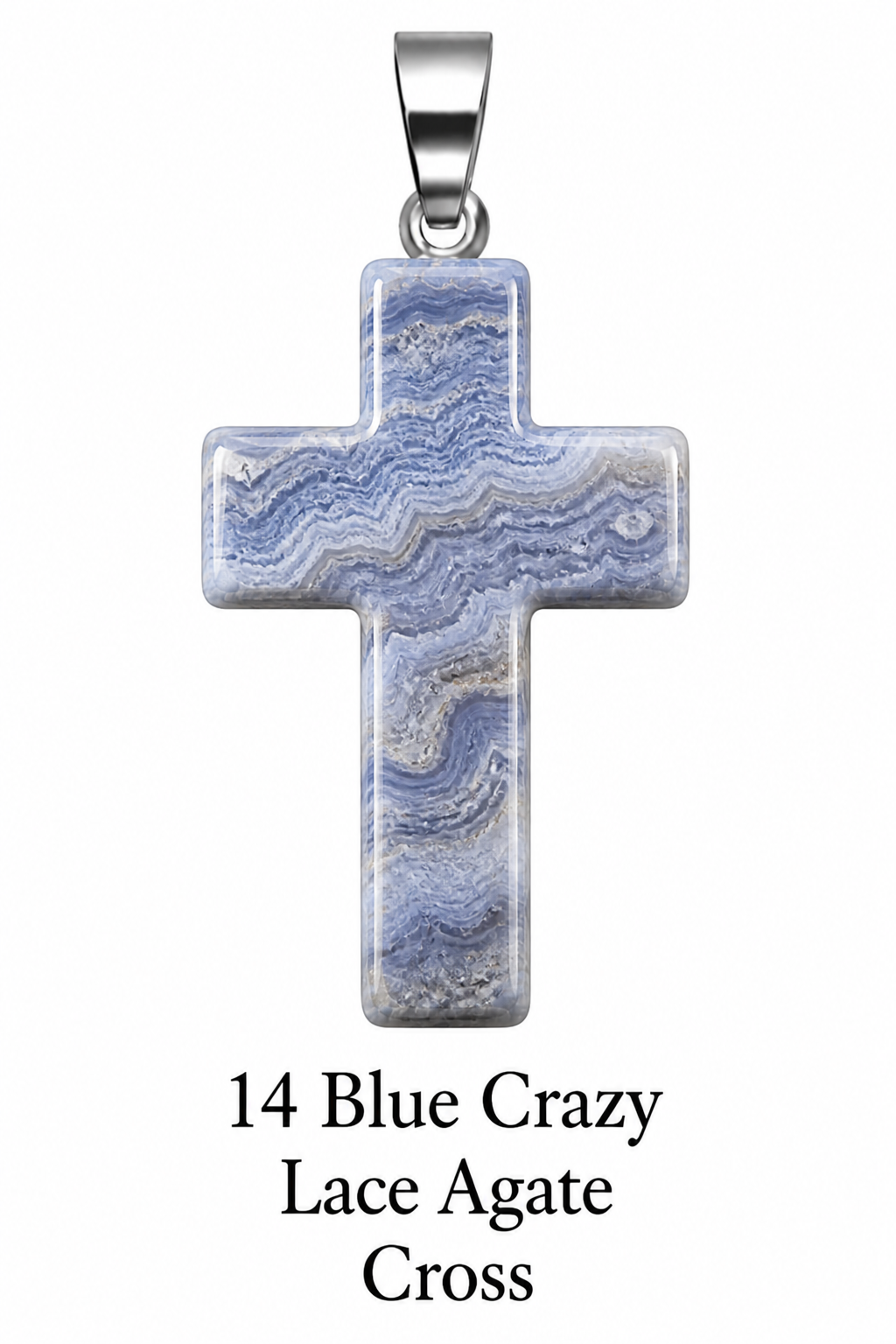 Natural Stone Cross Gemstone Pendant Necklace