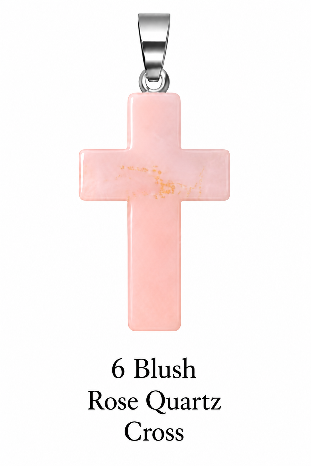 Natural Stone Cross Gemstone Pendant Necklace