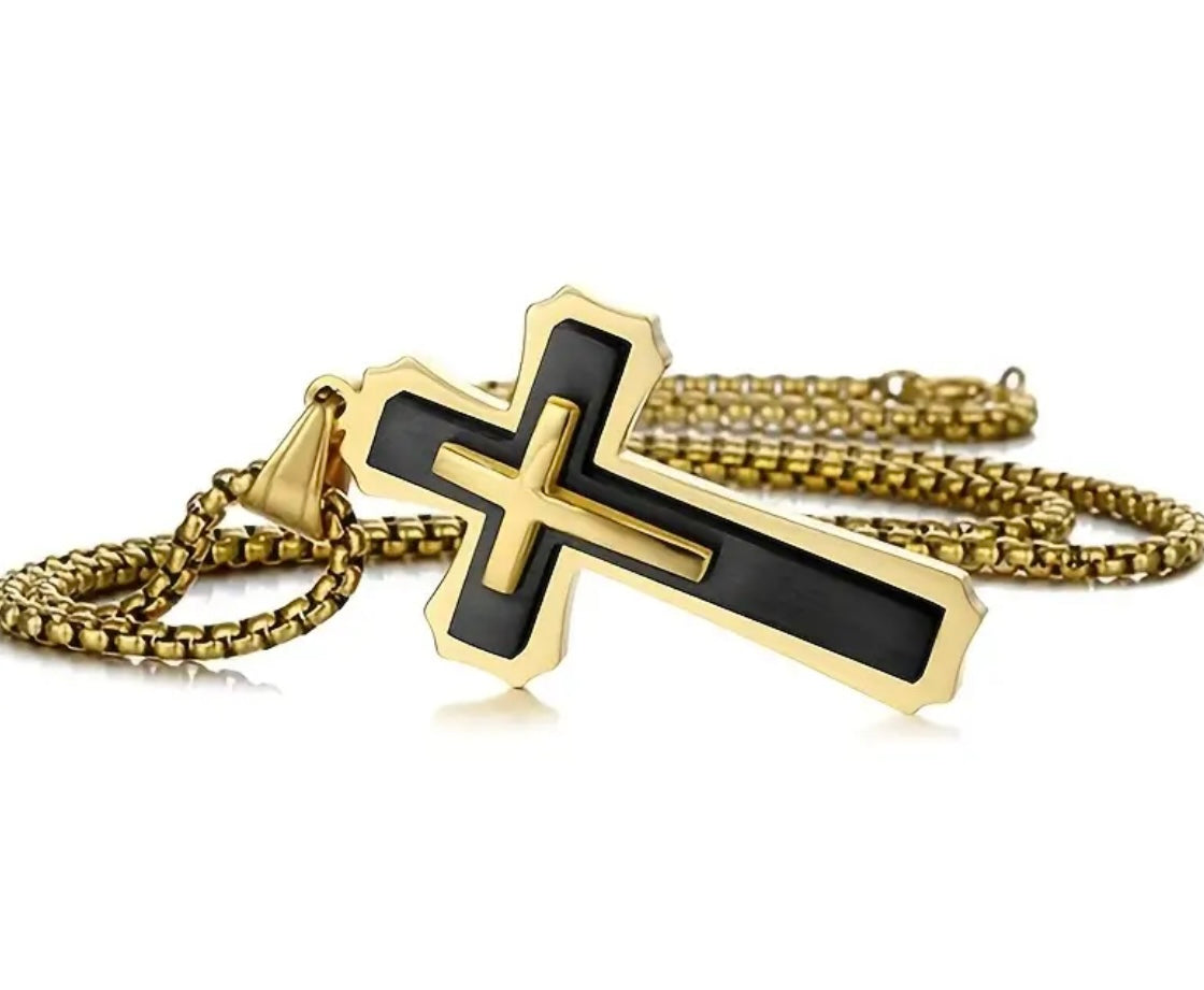 Custom Made Double Cross Necklace