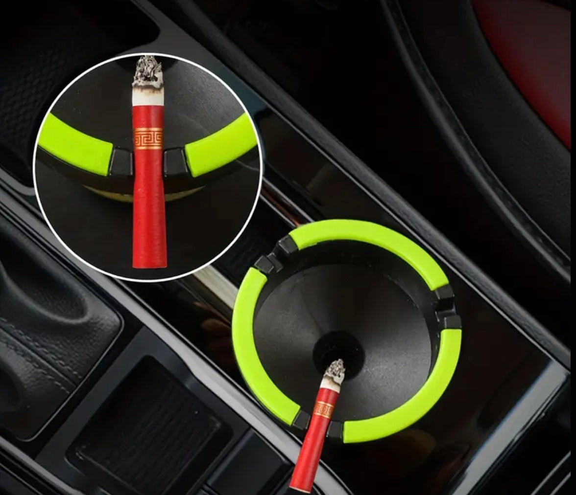 Glow In The Dark Car Ashtray Cigarette Extinguishing Portable Ashtray 1 pc Random Color