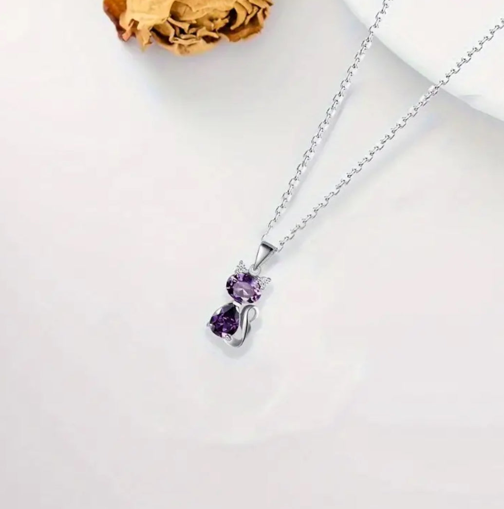 Cute Cat Pendant Necklace Great Gift