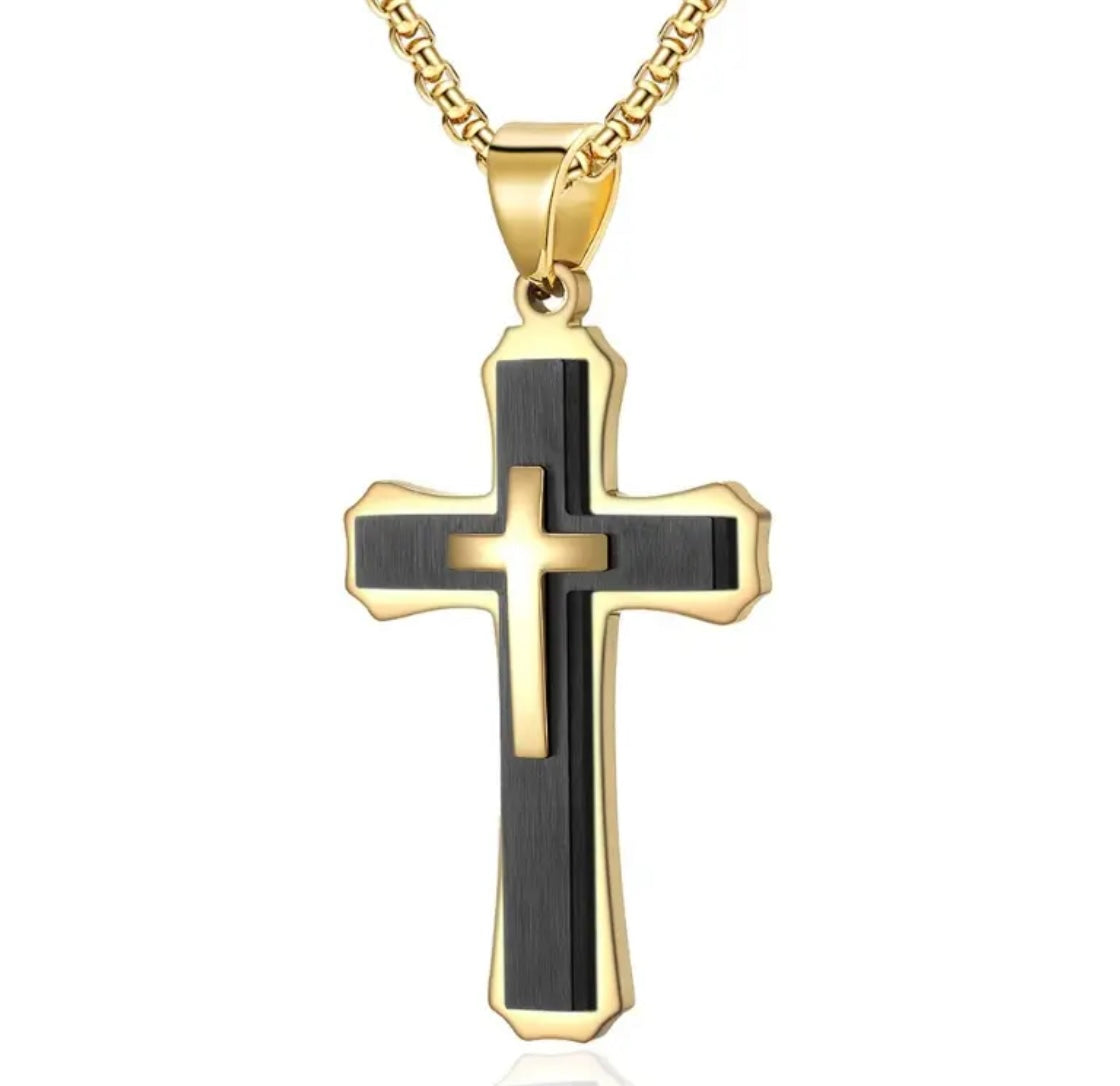 Custom Made Double Cross Necklace