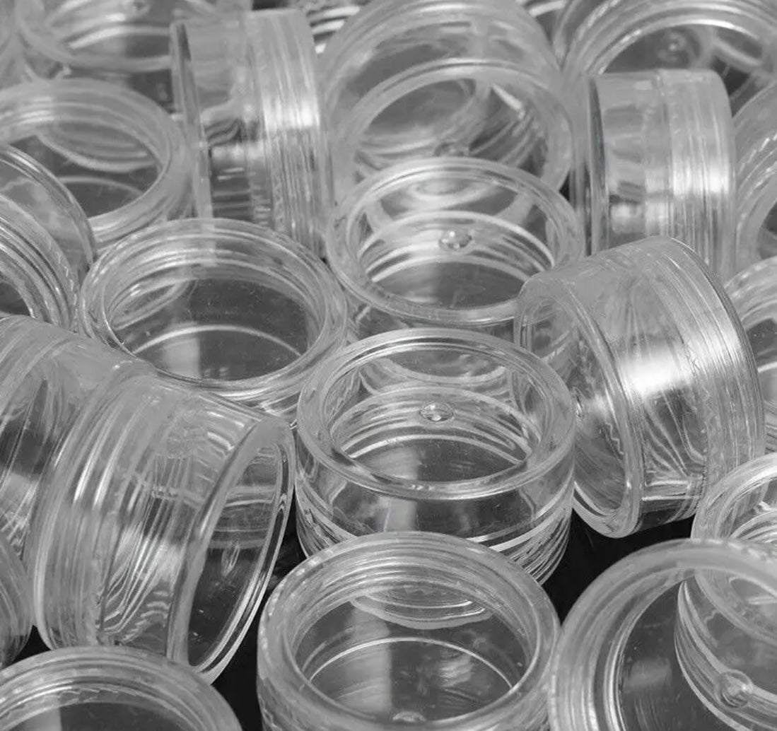 10 pack Small Clear Containers Multi-use Screw Top Container