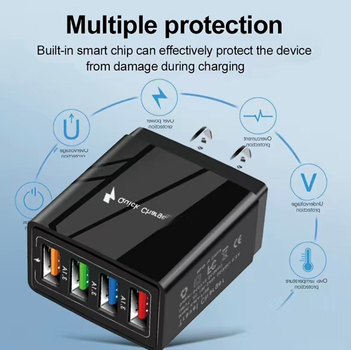 Fast Charging Multiport Wall Plug-In