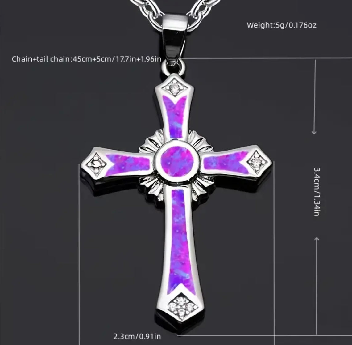 Classic Opal Drop Light weight cross Fashion Jewelry