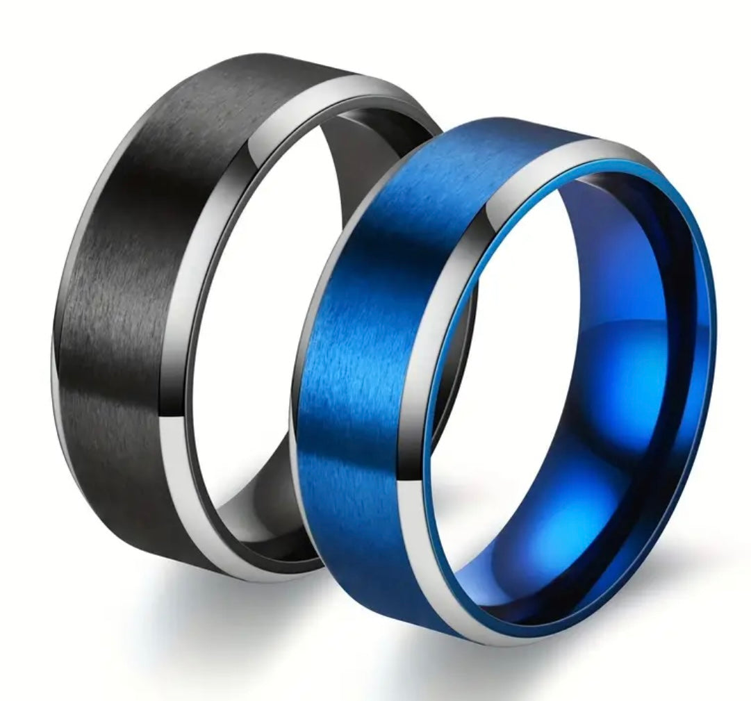 1 pc Stainless Steel Vintage Titanium Ring