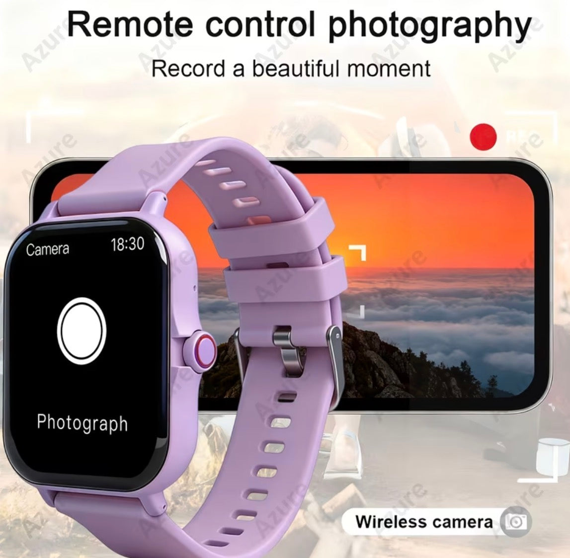 New Sports Smart Watch Unisex Silicone Strap supports wireless calls, reminders, music, activity tracker