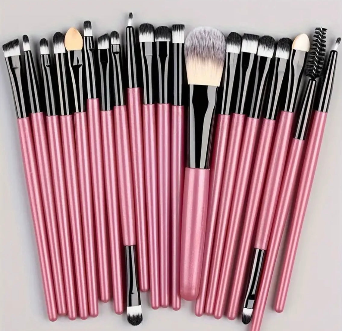 20 pc Set Pink or Purple Makeup Brushes