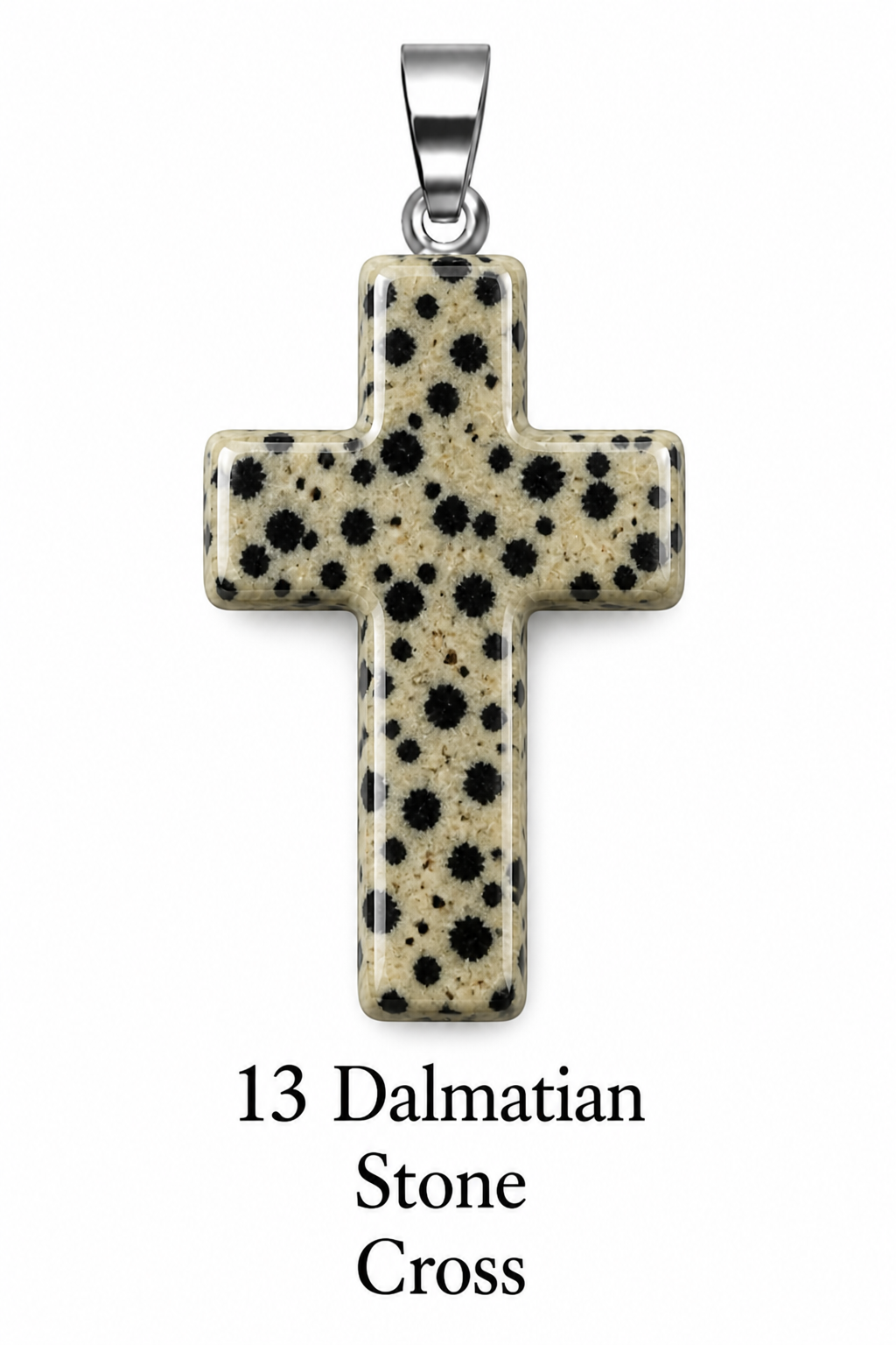 Natural Stone Cross Gemstone Pendant Necklace