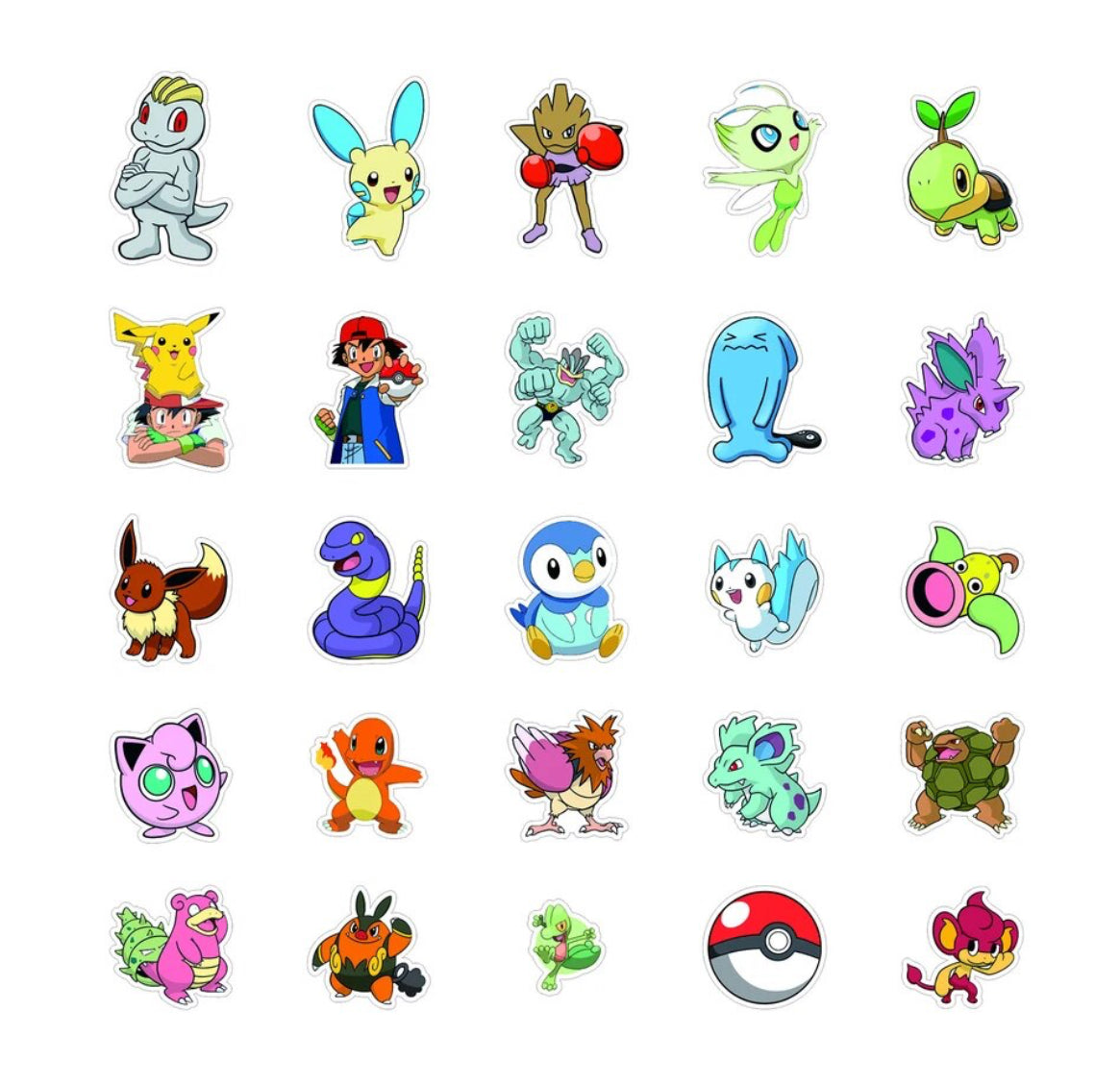 100 pcs Pokémon Stickers for Fun and Creative Use