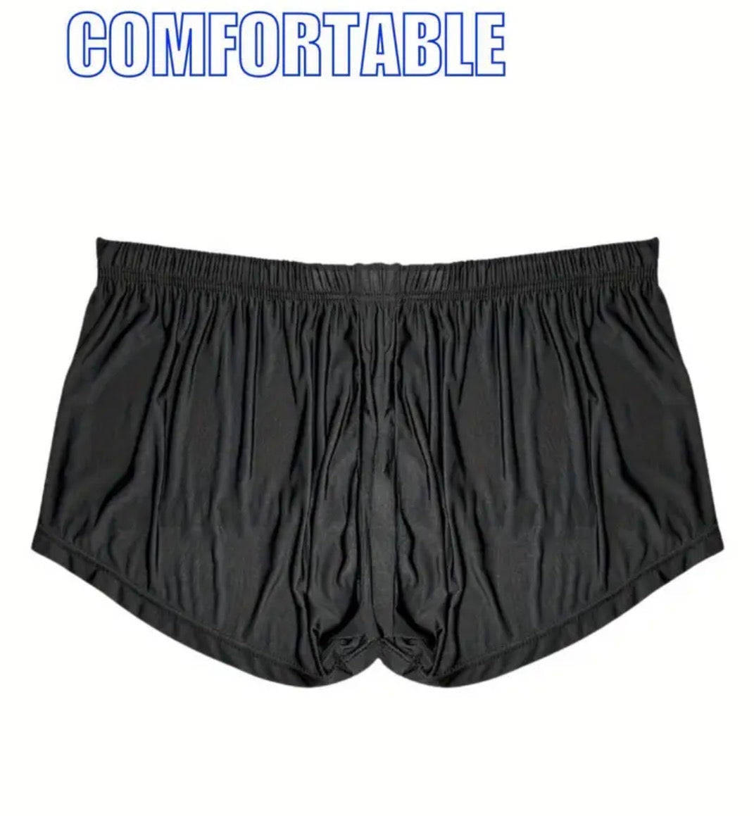 Men’s Breathable Low Rise Shorts Lounge Workout Comfortable Silky Size M Color Blue