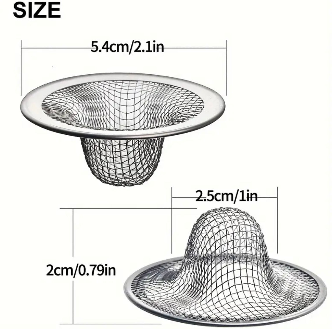 6 Pcs Premium Stainless Steel Sink Strainer Set