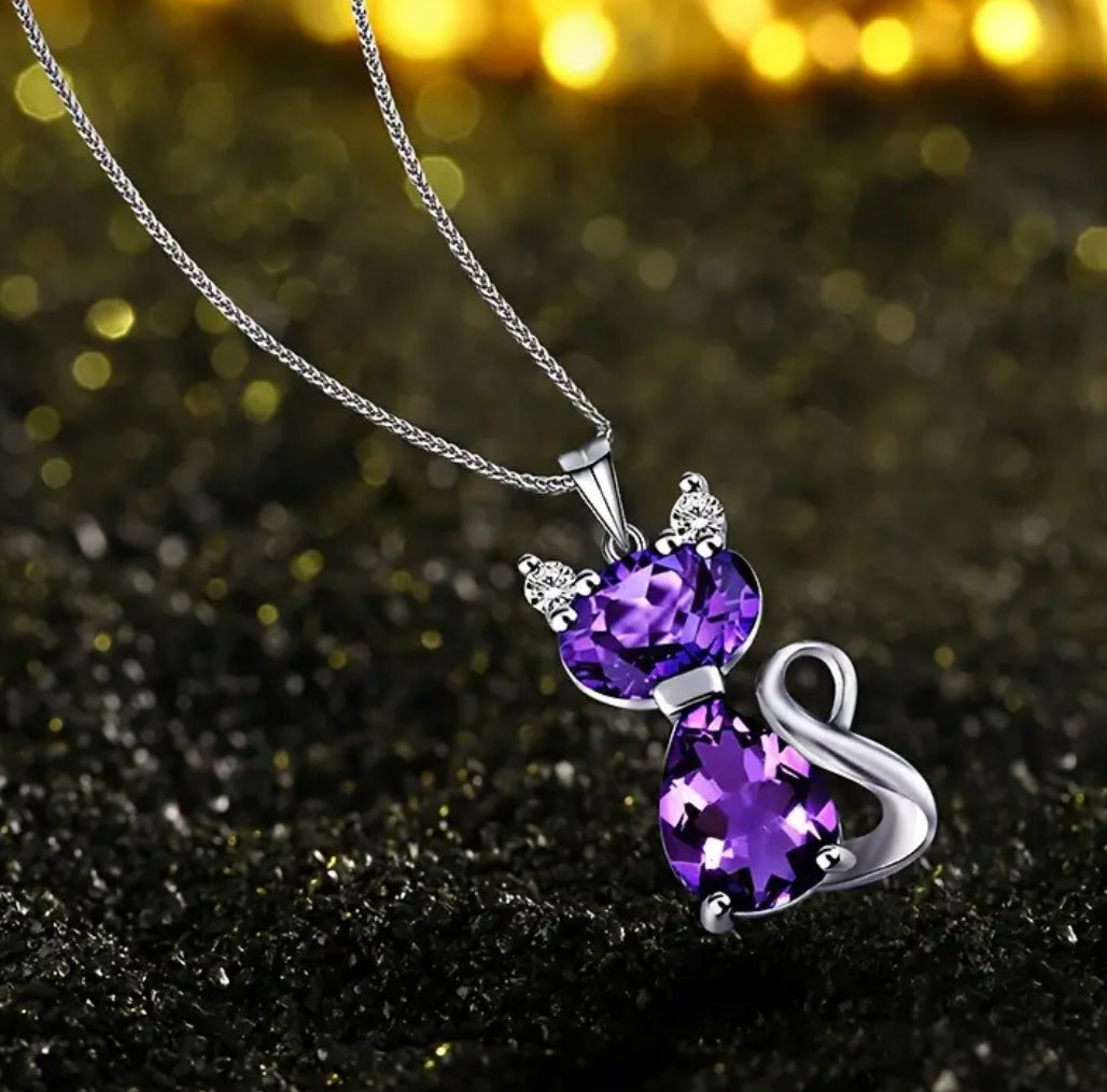 Cute Cat Pendant Necklace Great Gift