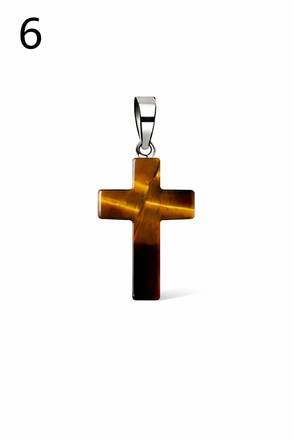 Natural Stone Cross Pendant Collection