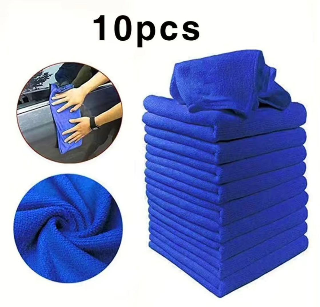 10 pcs Blue Microfiber Detailing Towels