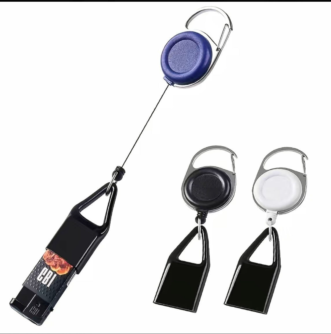 2 pc Retractable Lighter Leash Pick Your Color FREE GIFT Included