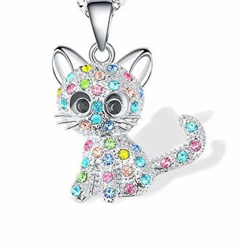 Custom made Cute Cat Pendant & Necklace Fashion Jewelry